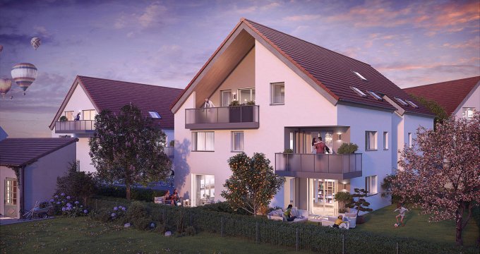 Achat / Vente programme immobilier neuf Holtzheim appartements et maisons en plein cœur du village (67810) - Réf. 8293