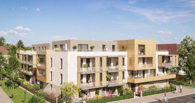 Achat / Vente programme immobilier neuf Bischheim quartier paisible à 3 min à vélo de la gare (67800) - Réf. 12326
