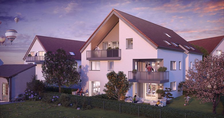 Achat / Vente programme immobilier neuf Holtzheim appartements et maisons en plein cœur du village (67810) - Réf. 8293