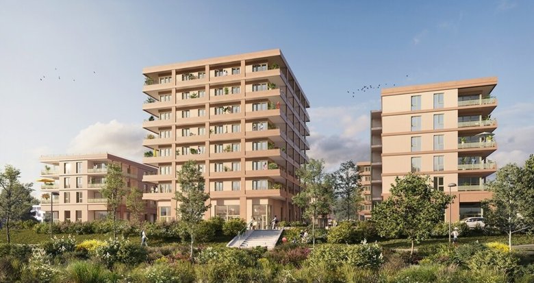 Achat / Vente programme immobilier neuf Huningue au pied du parc des Eaux Vives (68330) - Réf. 8257