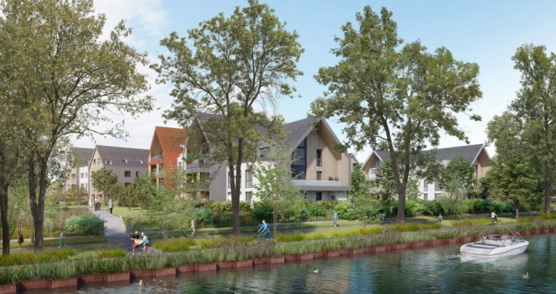 Achat / Vente programme immobilier neuf Vendenheim proche Shopping Promenade le long du canal (67550) - Réf. 12385